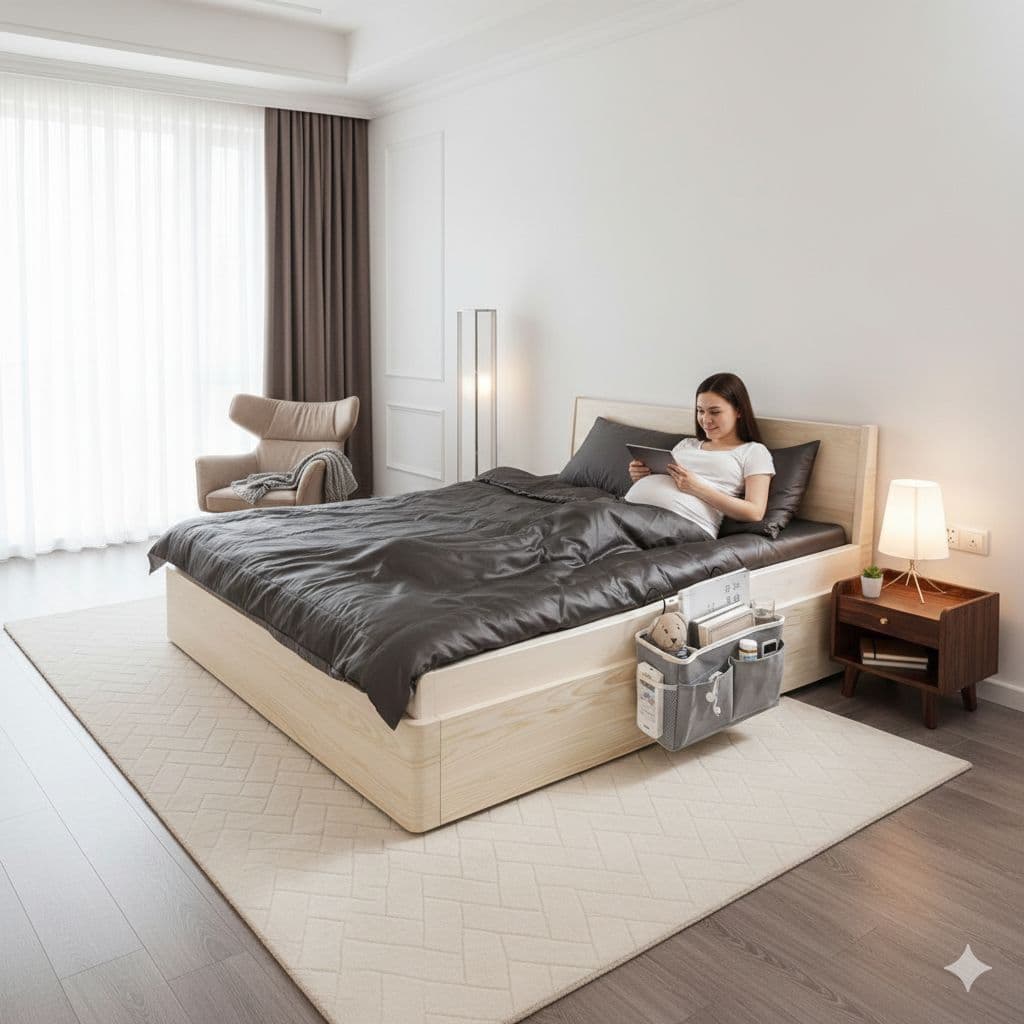 Bedside Organiser for Pregnancy & Baby Care | Keep Essentials Within Reach