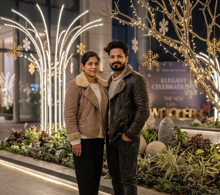 Aarti Sagar with her husband Ankit Sagar